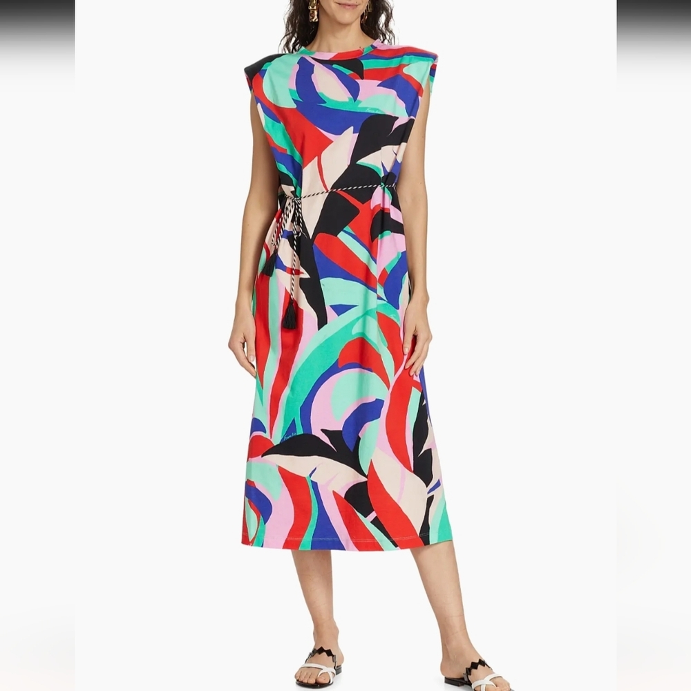 Farm Rio Monstera T-shirt Dress Caftan Maxi XL